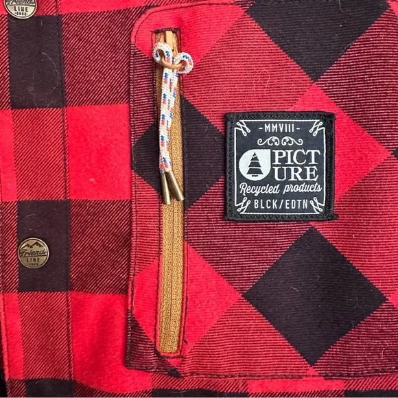 Picture organic clothing black edition Buffalo check jacket